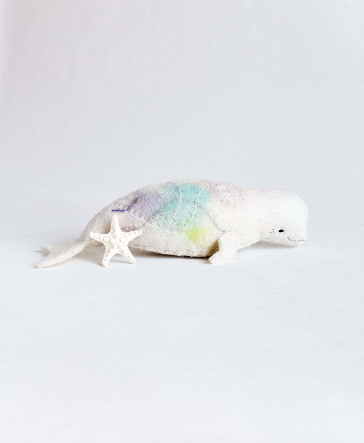 Flint Beluga Whale Figurine | Woven Wicker-Style Design | White Resin 16