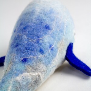 Big Whale Seamus, Art Toy, Handmade stuffed toy, Sea Toy, Whale felt toy, ocean whale plush, Soft toy. Humpback Whale. READY TO SHIP image 4