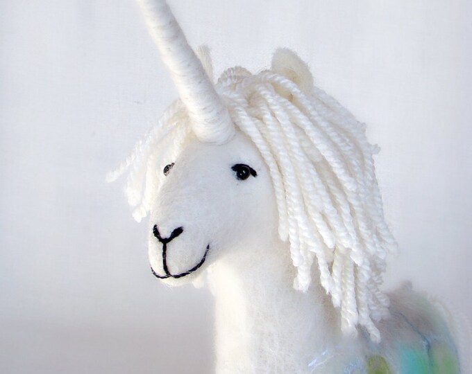 Unicorn Art Toy Soft Sculpture Felted Horse Felted. Etsy