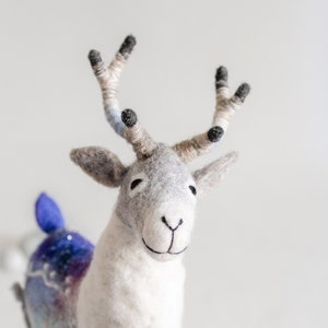 Felt toy Reindeer Norman. Christmas Deer. Marionette, Soft toy for children Felt Deer Waldorf toy, Christmas Gift. stuffed reindeer. image 1