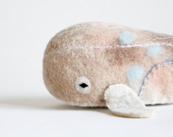 Big Felt Whale - Nilmer, Art Toy Gift pour les enfants Felt Toy Whale Felt Sea Animal Stuffed Toy Soft Plush Blue Whale peluche Blue Whale en peluche Pépinière Décor