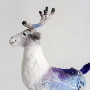 Felt toy Reindeer Norman. Christmas Deer. Marionette, Soft toy for children Felt Deer Waldorf toy, Christmas Gift. stuffed reindeer. image 8