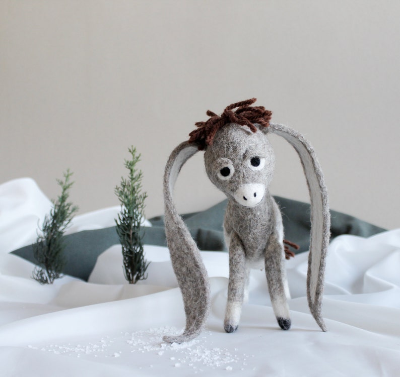 Nestor the Longeared Christmas Donkey. Art Toy. Standing Etsy