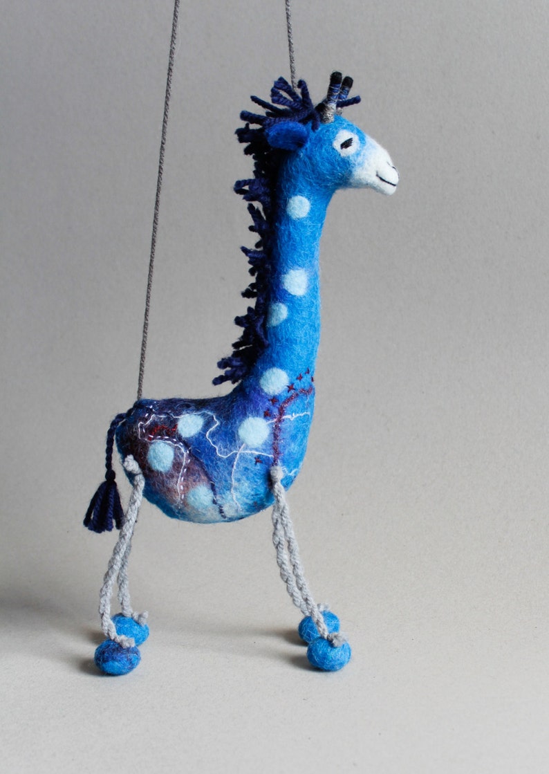 Felt Giraffe Abimbola . Art Puppet Safari Animal Etsy