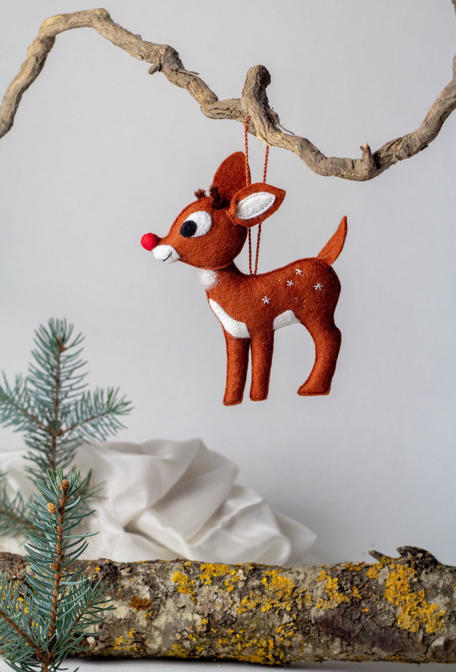 Xmas Tree From Rudolph Christmas Tree Decoration. Rudolph the Red-nosed Reindeer. Art Toy ...