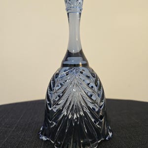 Vintage Fenton Blue Feather Art Glass Bell
