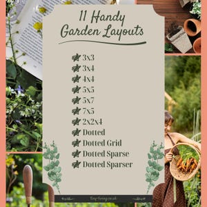 Vegetable Garden Layouts Template for Beginners – Printable Garden Planner, Urban Gardening Design