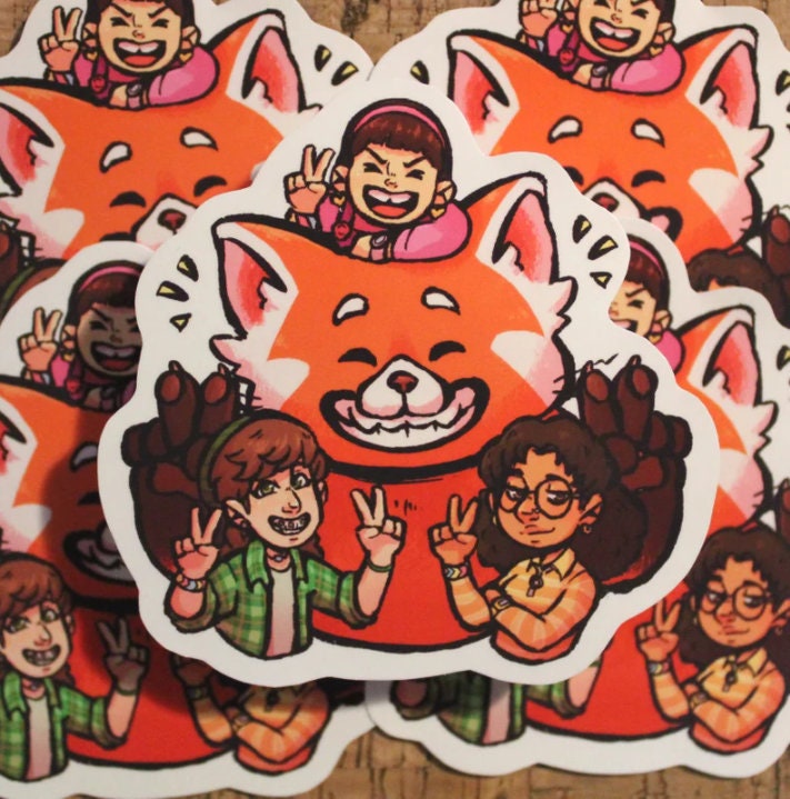 Turning red sticker red panda sticker pixar disney sticker  etsy
