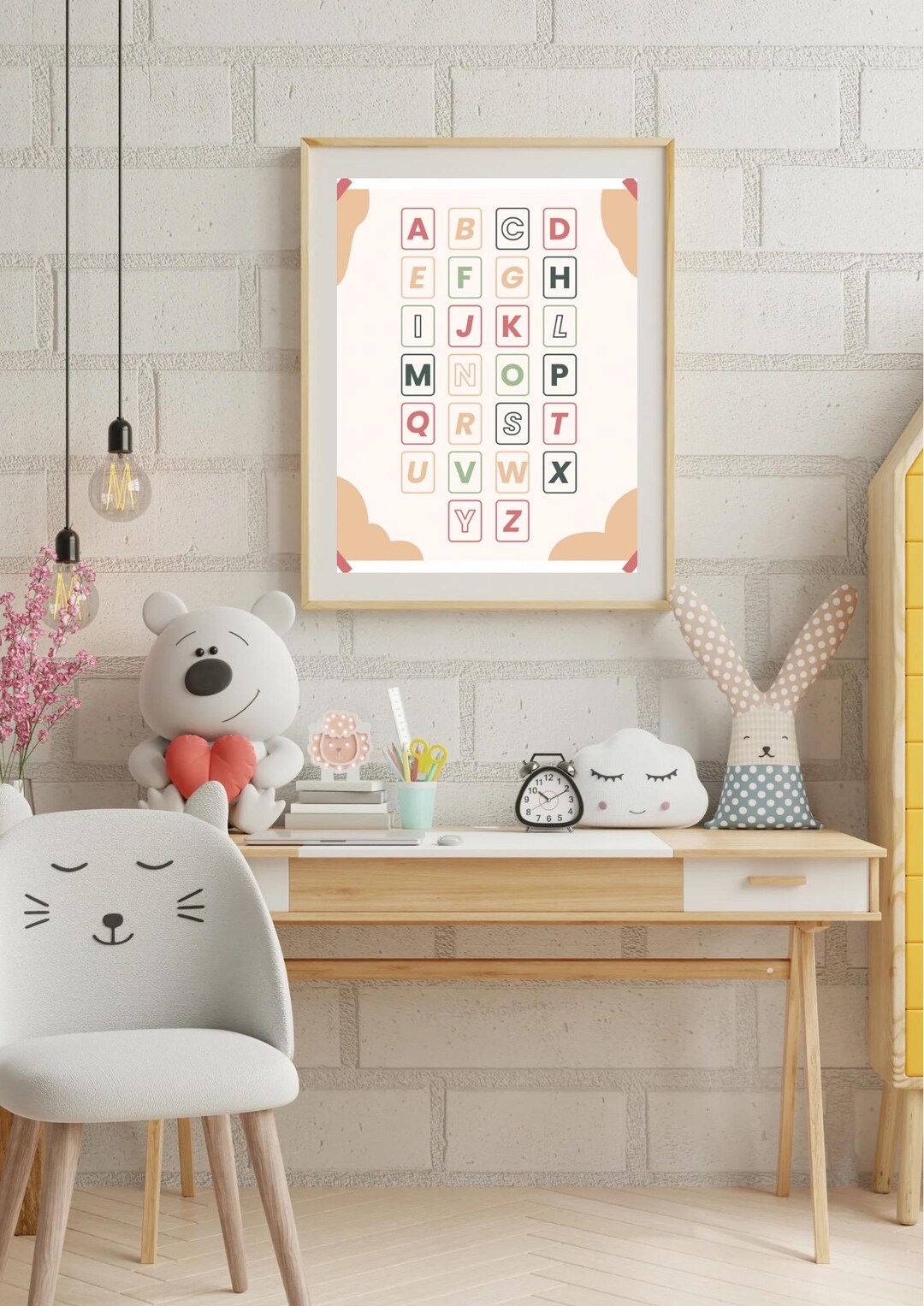 Printable Children's Alphabet Poster - ABC Educational Poster - Baby or ...