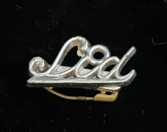 Vintage Funky Metallic Plastic Pinball Carnival Toy Name Pin for Sid