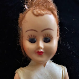 1940s  Vintage Sleepy Eyes Hard Plastic 5 in&quot; Doll Ready for a Make Over