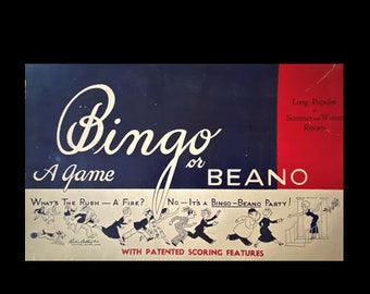 Vintage Parker Brothers Bingo Or Beano Board Game 1930's
