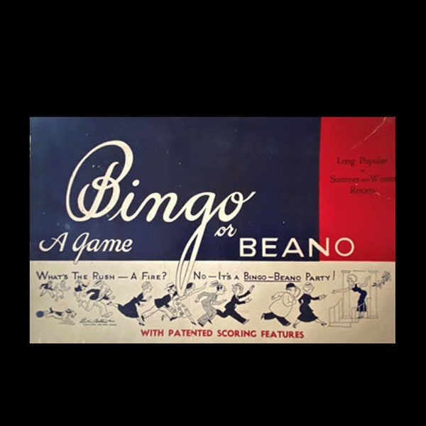 Vintage Parker Brothers Bingo Or Beano Board Game 1930's