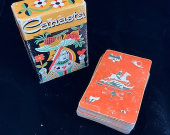 Vintage Canasta Card Game Whitman Made in USA W.P. CO. Racine, Wisconsin 1930