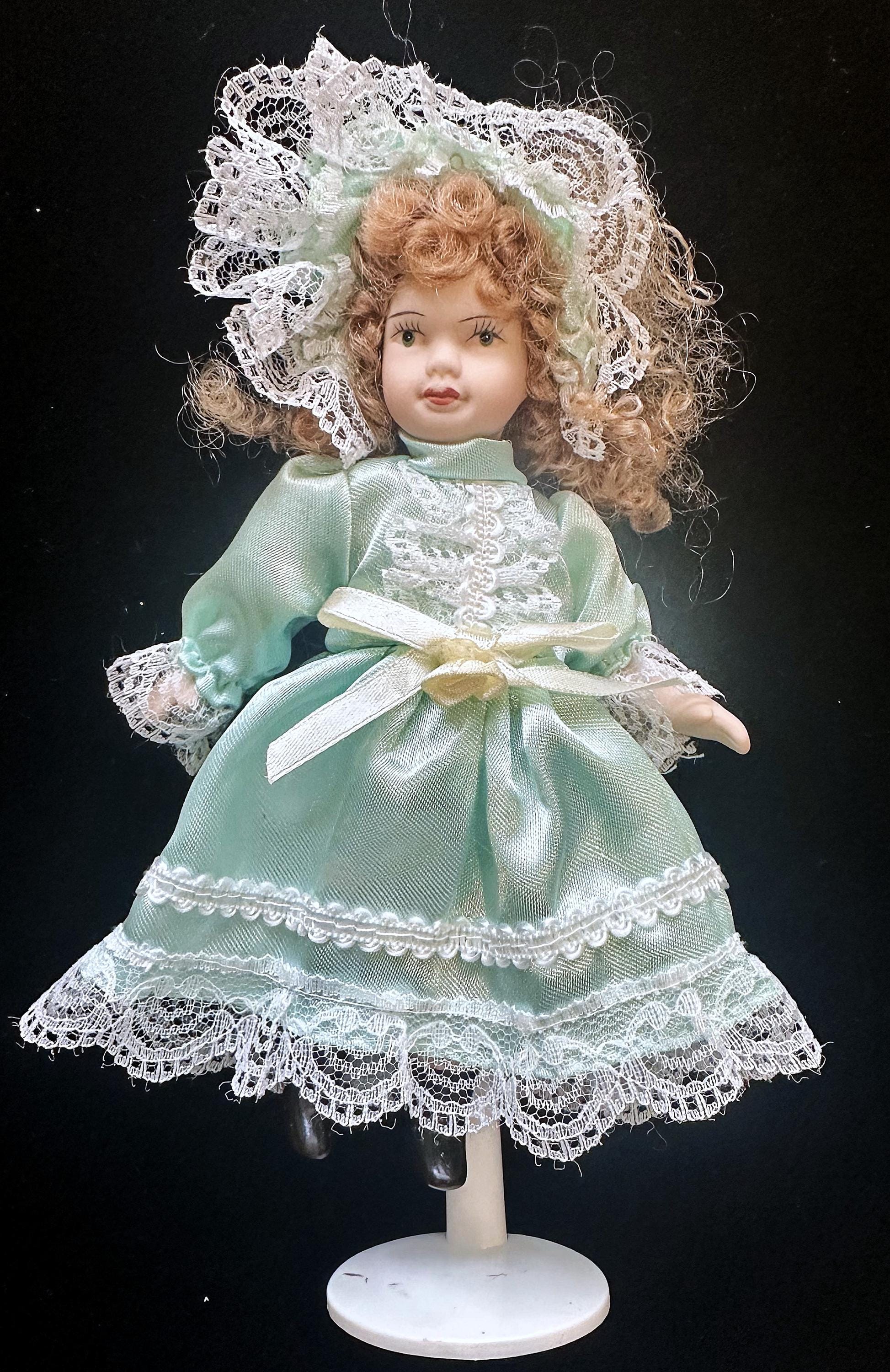 Yeux De Poupée Ancienne En Verre Soufflé à La Bouche - Vert Clair 16mm - Neuf