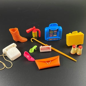 Vintage 1960s, 1970s, 1980s Fun and Funky Barbie Accessories- 11 Items