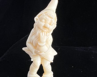 Vintage Depose Plastic Gnome Elf Figurine Fontanini Italy Spider Mark