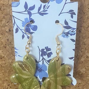 Gold and flower earrings