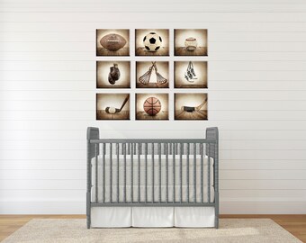 vintage sports decor for nursery