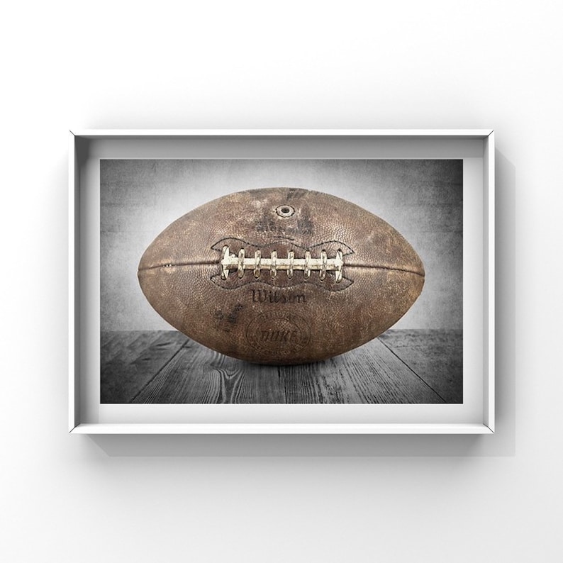 Vintage Football Photo print, Boys Room decor, Boys Nursery Ideas, Sports art, Sport Prints, Man Cave image 4