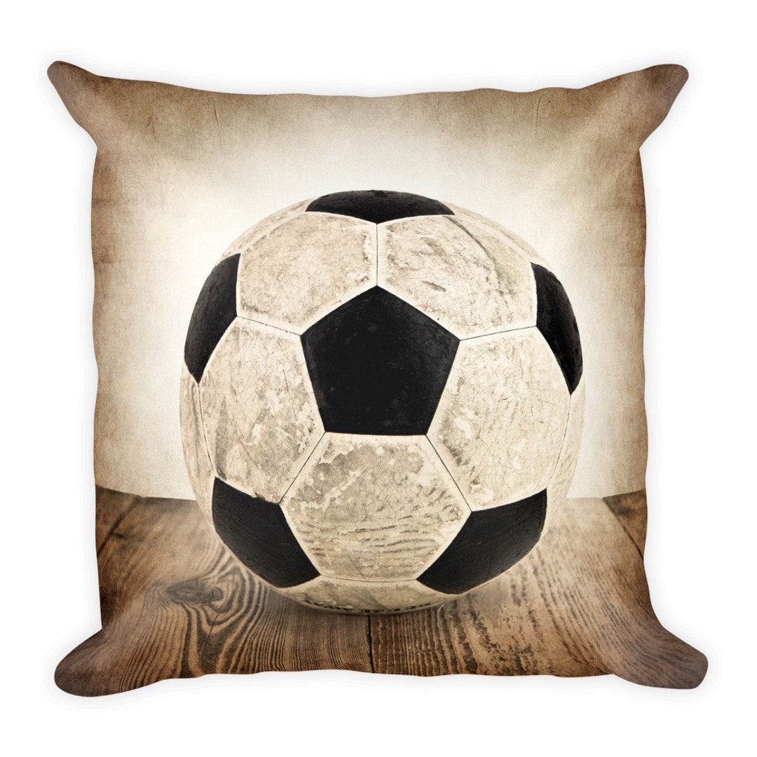 Vintage Soccer Ball Square Pillow - Etsy