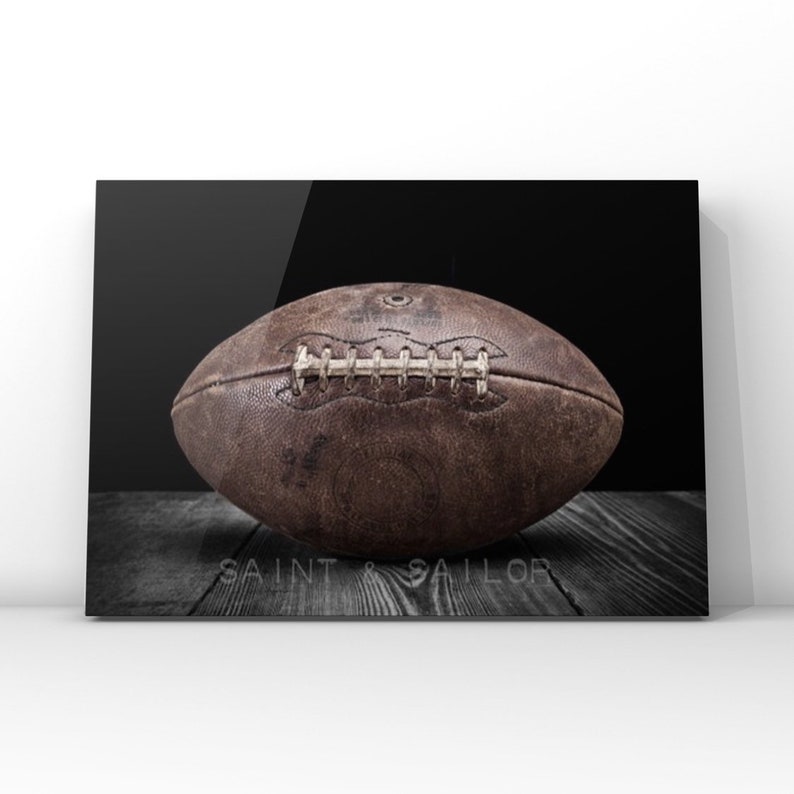 Vintage Football on Black on Black Photo Print Decorating Etsy