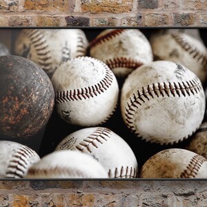 Vintage Baseball Print, Baseball pile-Baseball wall art-Baseball Gifts-Vintage Spirts decor image 4