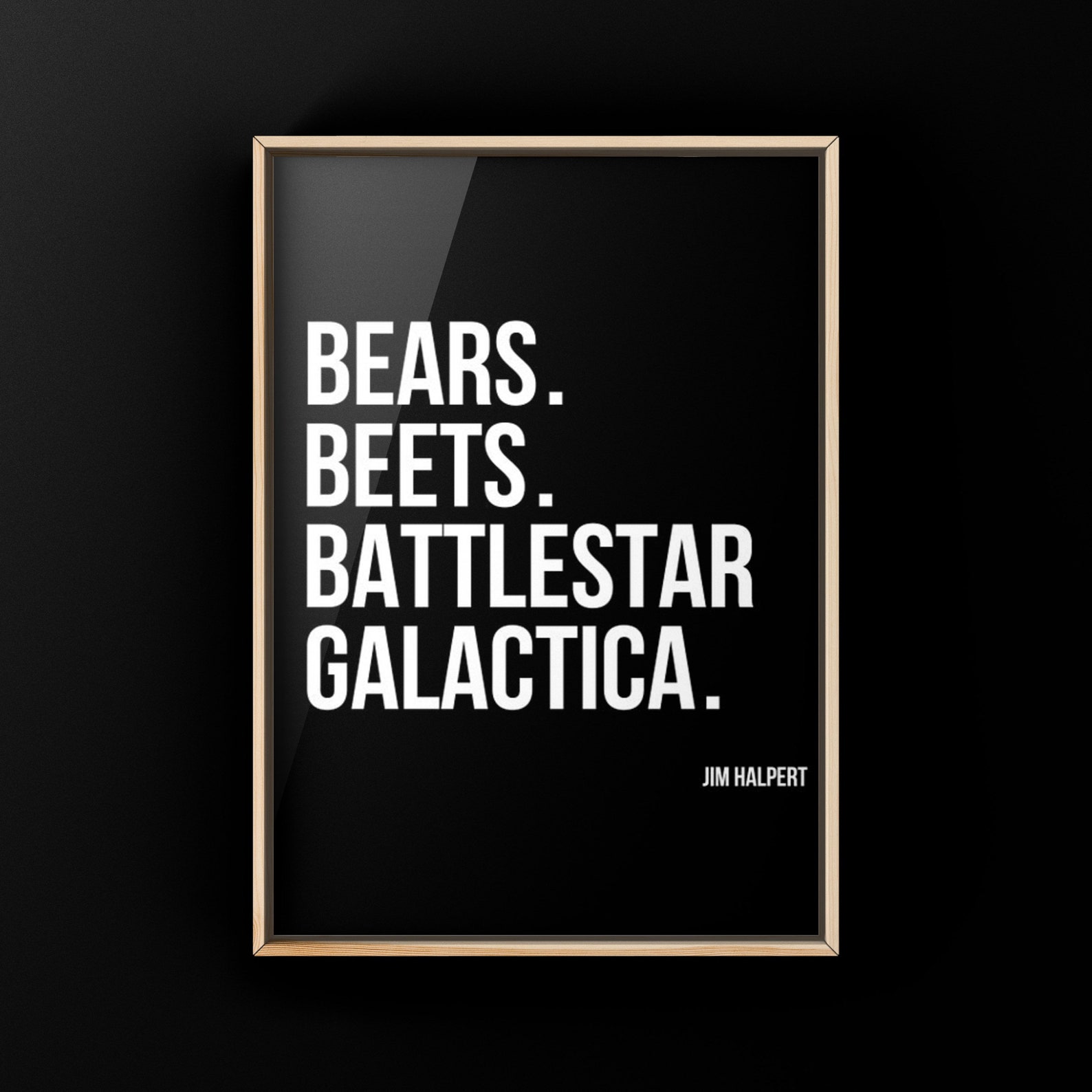 Bears Beets Battlestar Galactica Wall Art Office Quotes Etsy