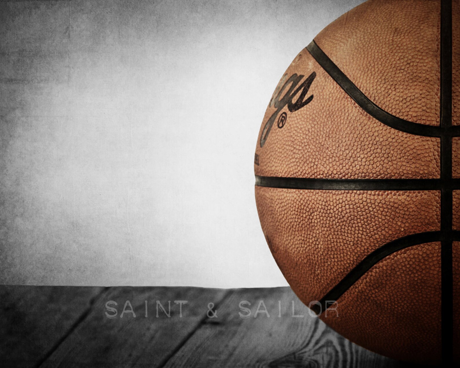 Vintage Basketball Wall art Half View Photo Print Decorating Etsy