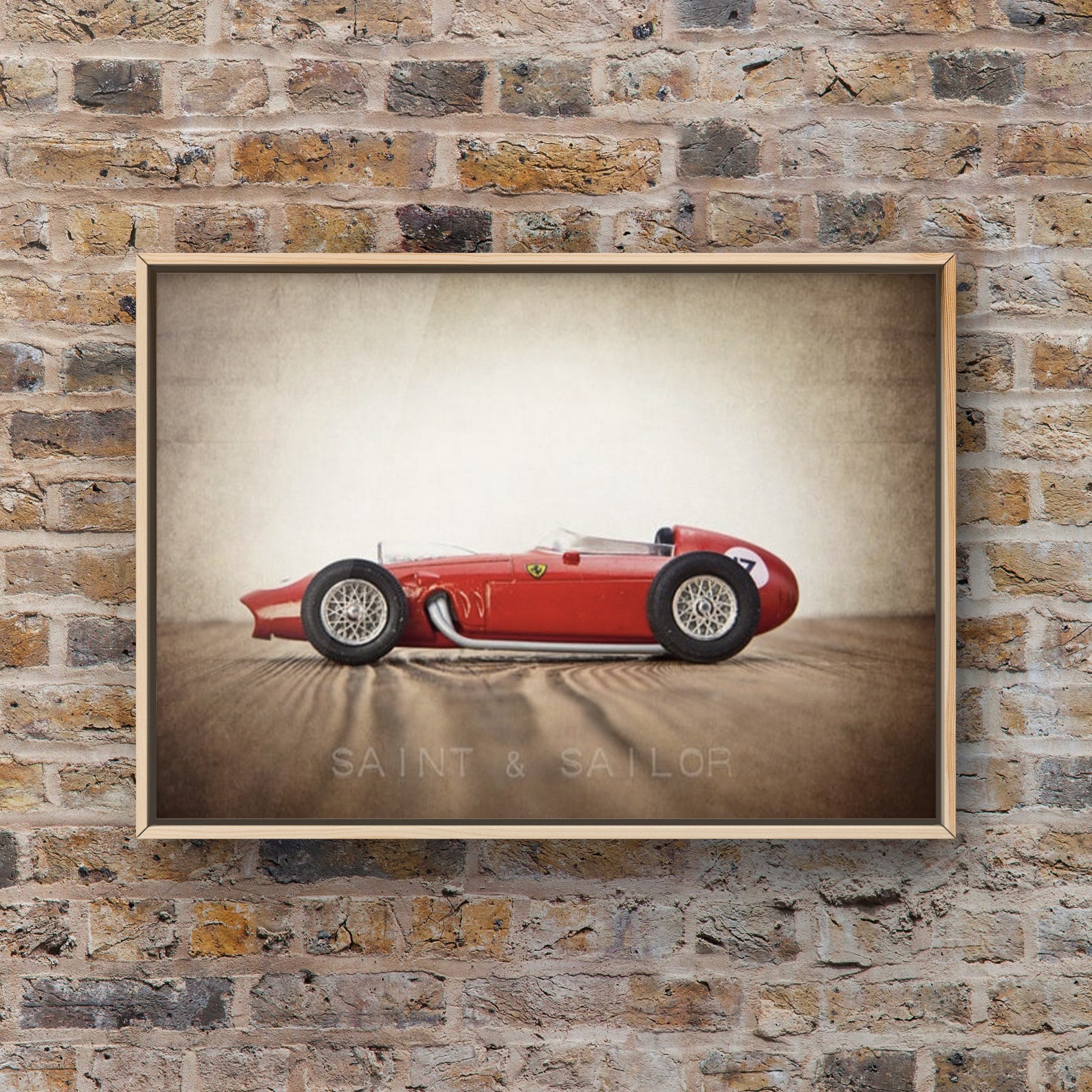 Red Ferrari Vintage Race Car One Photo Print Boys Room - Etsy