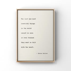 Helen Keller Quote Art Print, Inspirational Wall Decor