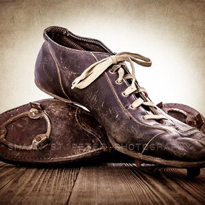 Vintage Football Cleats Photo Print, Decorating Ideas, Wall Decor, Wall Art,  Kids Room, Rustic Decor, Vintage Sports, Man Cave,