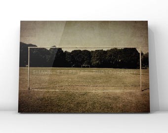 Soccer Field Goal Post Print, Portland Oregon, Vintage Sports Nursery