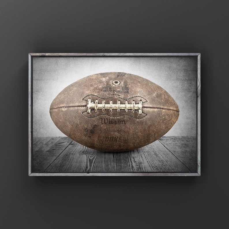 Vintage Football Photo print, Boys Room decor, Boys Nursery Ideas, Sports art, Sport Prints, Man Cave image 2