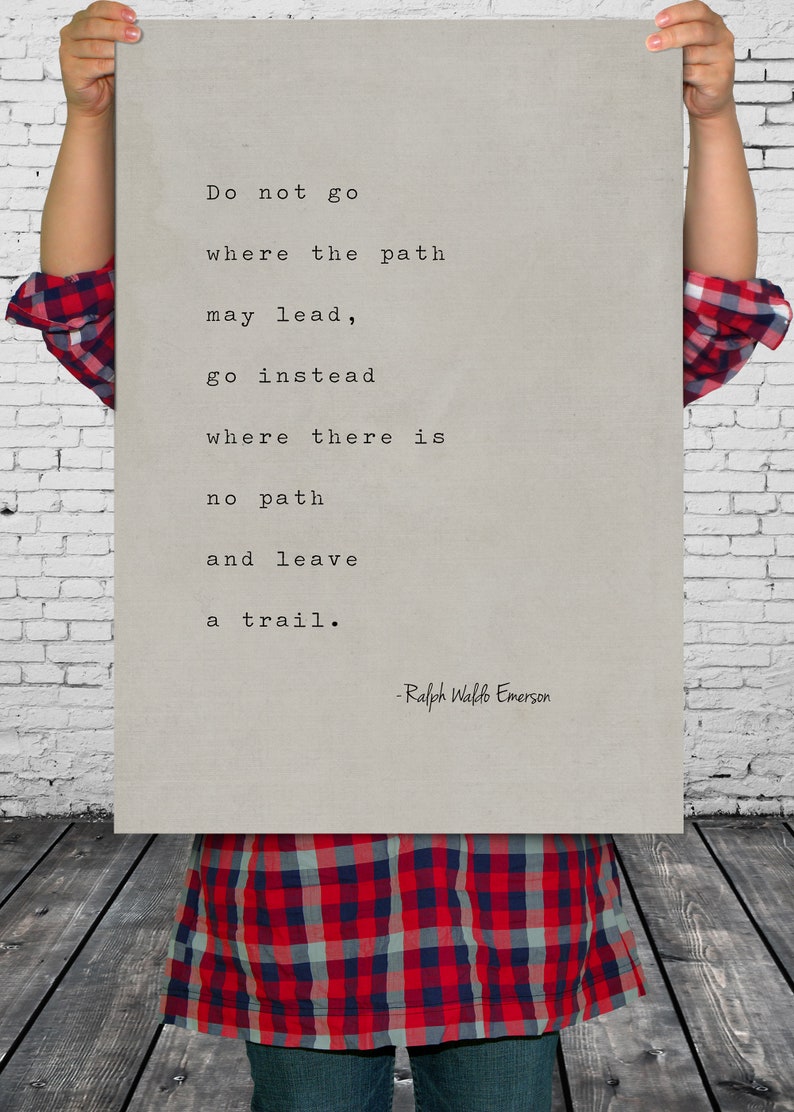 Ralph Waldo Emerson Quote Print - Motivational Office Decor image 2