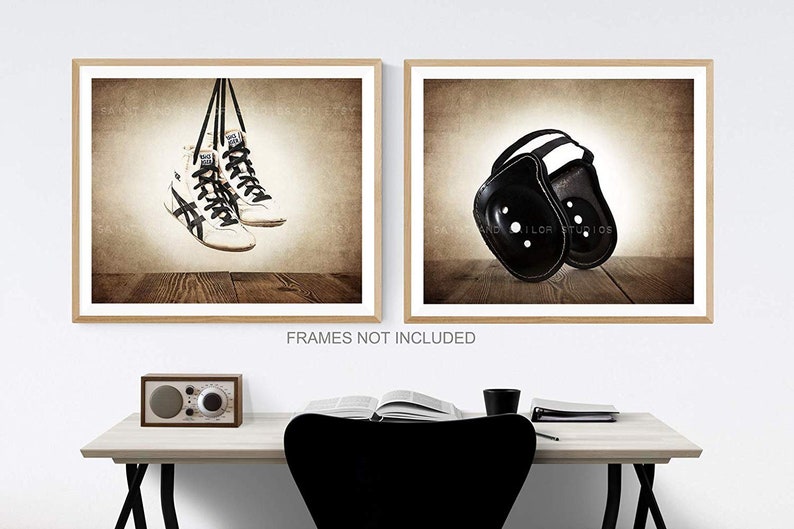 Wrestling Wall Art Vintage Wrestling Head Gear Photo Print Etsy