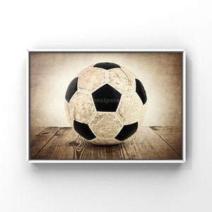 Vintage Soccer Ball UNFRAMED Print or Canvas, Boys Room, Soccer Decor, Soccer room theme, Soccer gift image 9