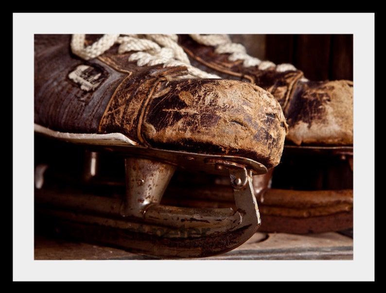 Vintage Bauer Hockey Skates Angle One Photo Print Boys Room - Etsy