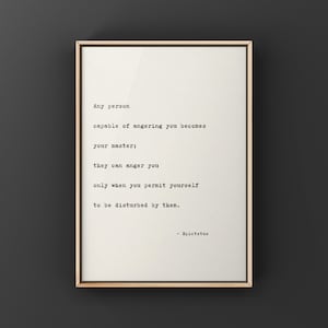 Lámina artística con cita de Epicteto: filosofía estoica, dicho inspirador imagen 1