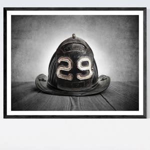 Vintage Fireman Helmets, Print Set of Nine Photo prints, Fireman Gifts image 8