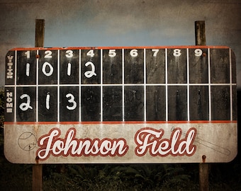 Vintage Baseball Scoreboard Photo Print ,Decorating Ideas, Wall Decor, Wall Art,  Kids Room, Nursery Ideas, Gift Ideas,