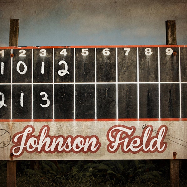 Vintage Baseball Scoreboard Photo Print ,Decorating Ideas, Wall Decor, Wall Art,  Kids Room, Nursery Ideas, Gift Ideas,