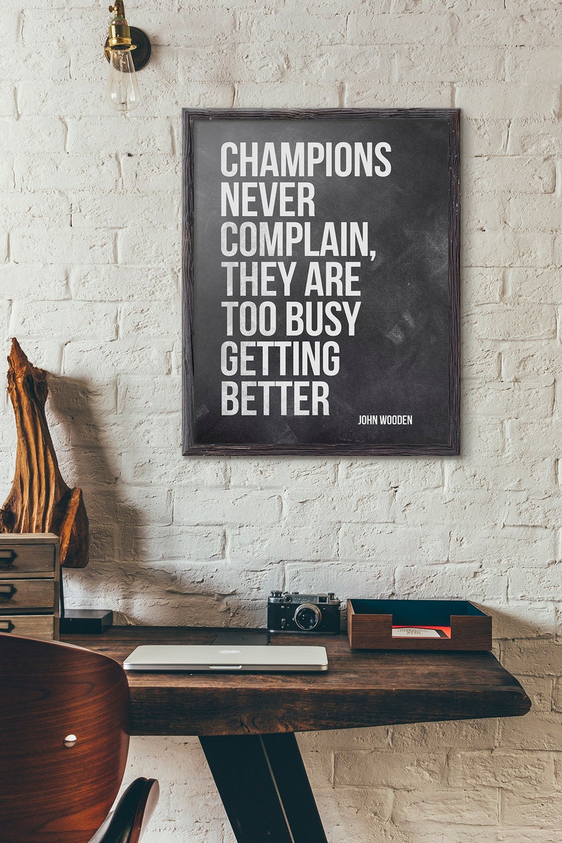 John Wooden Quote Print, Champions Art, Basketball Gift image 3