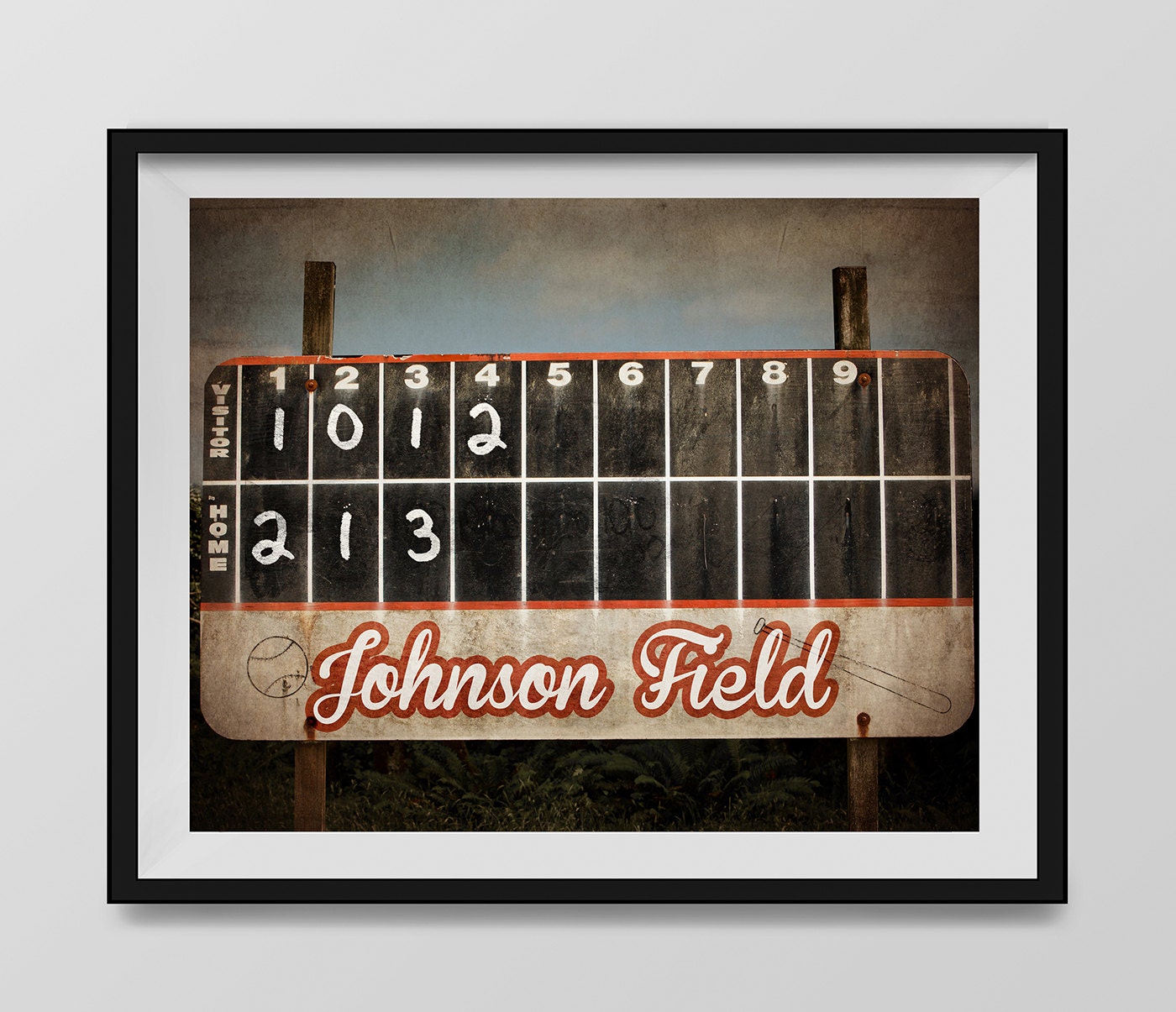 Vintage Baseball Scoreboard Photo Print Decorating Ideas Etsy