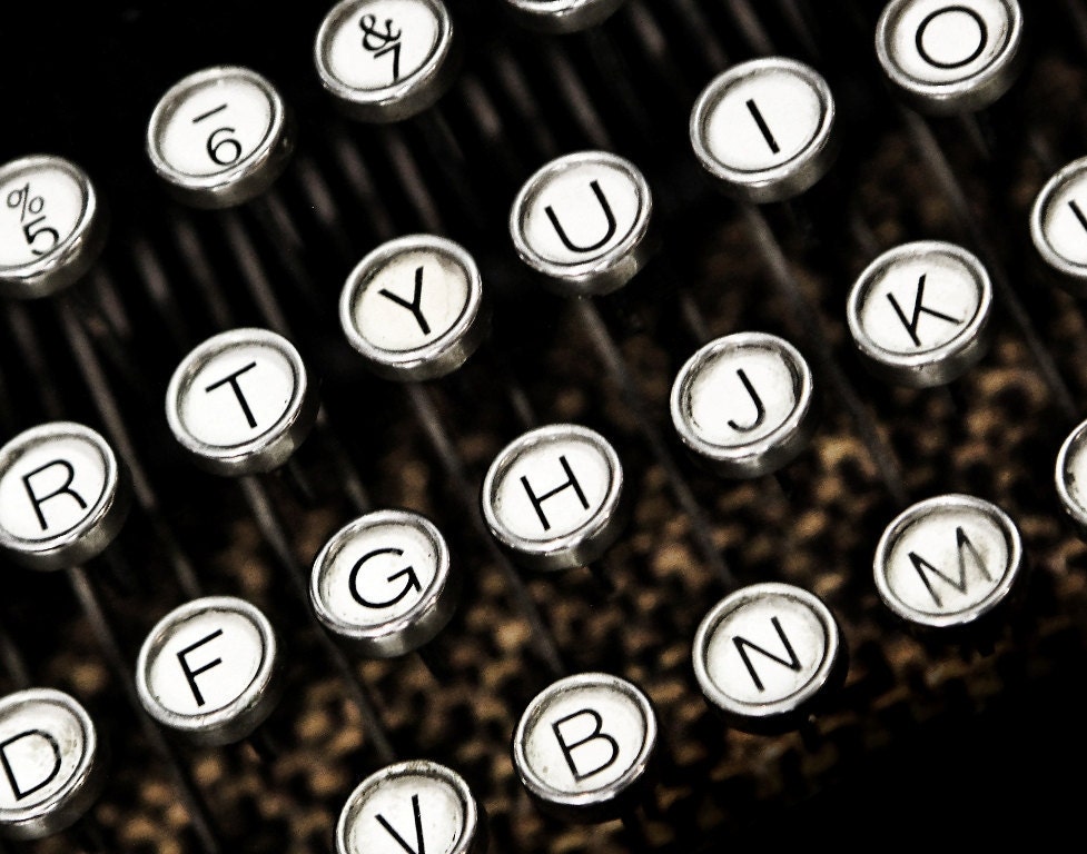 Vintage Underwood Typewriter Keys Photographic Art Print Wall Etsy