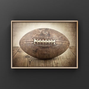 Vintage Football Photo print, Boys Room decor, Boys Nursery Ideas, Sports art, Sport Prints, Man Cave image 1