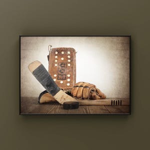 Vintage Hockey Gear Art Print, Boys Room Decor image 7