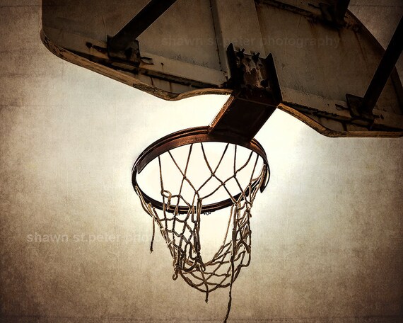 Vintage Basketball Hoop Photo Print Decorating Ideas Wall Etsy