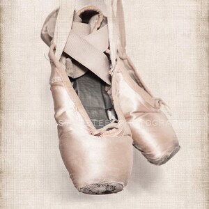 Vintage Ballet Slippers Photo Print, Girls Nursery decor, French Decor Ballerina girls room prints, Ballet Prints, image 2