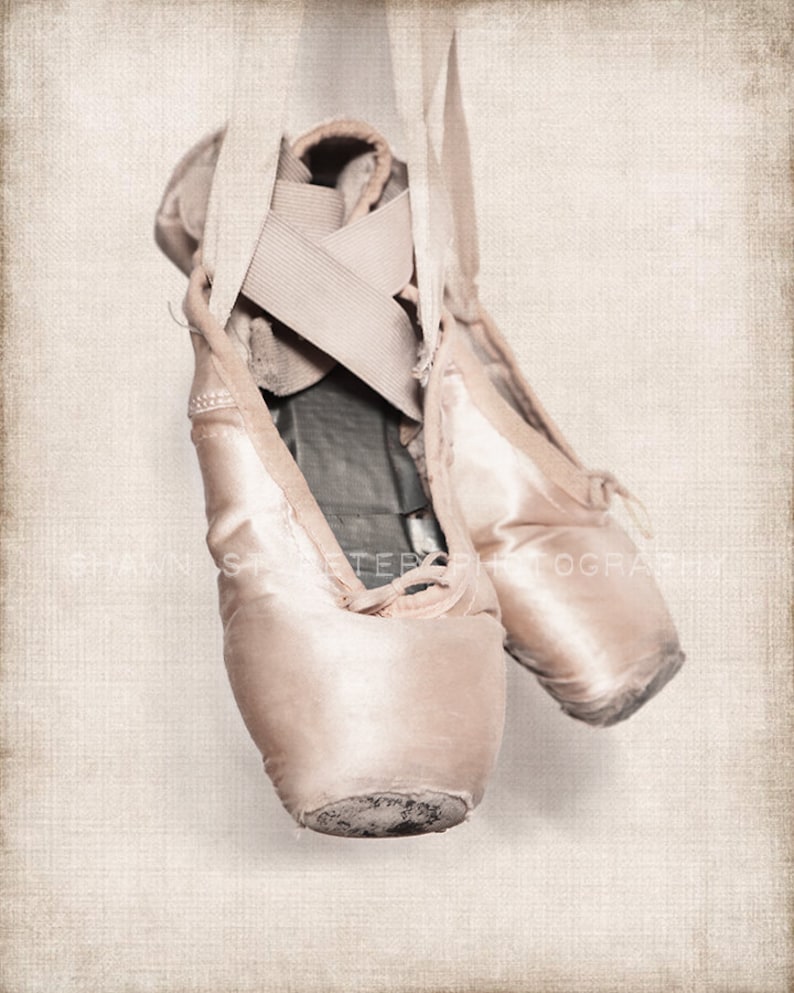 Vintage Ballet Slippers Photo Print, Girls Nursery decor, French Decor Ballerina girls room prints, Ballet Prints, image 2